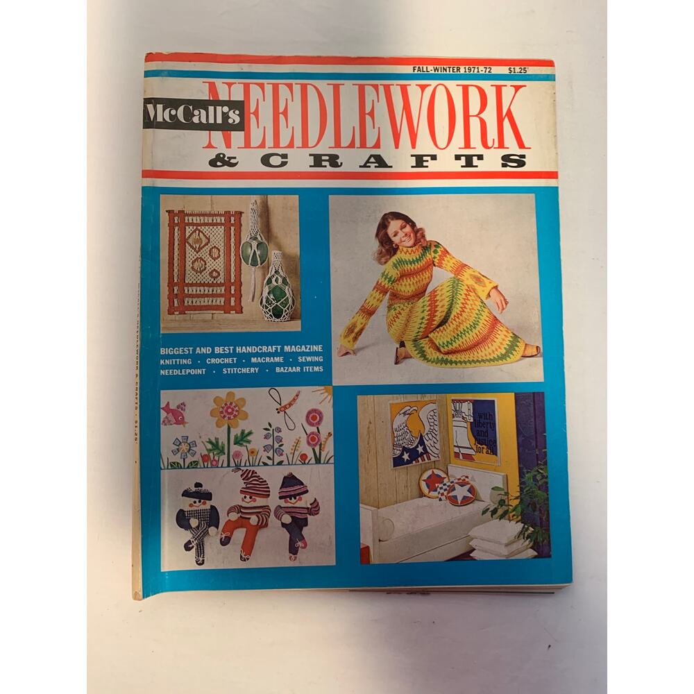 Mc Call's Fall-Winter 1971-72 Needlework & Crafts Magazine Boho Hippie